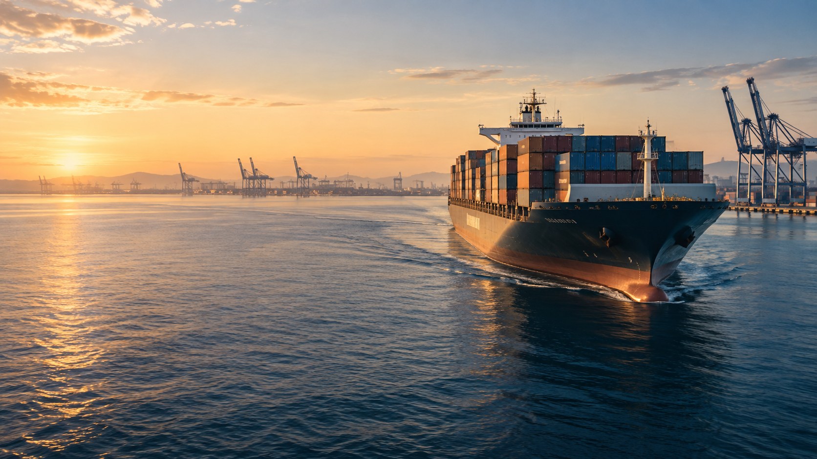 International shipping — illustrative photograph